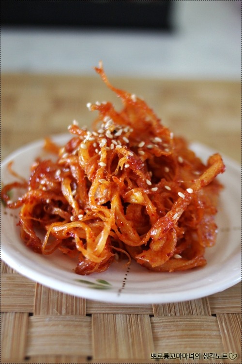 전자렌지로 쉽게 만드는 반찬모음(잡채,진미채,깻잎,오징어,버섯